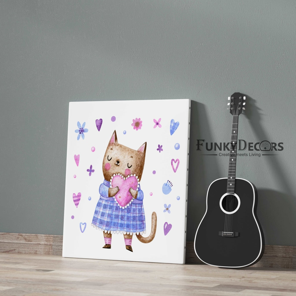 Pretty Kitty - Nursery Art Frame For Wall Decor- Funkydecors Posters Prints &amp; Visual Artwork