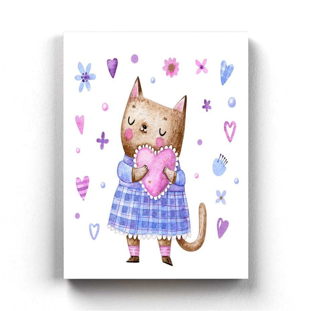 Pretty Kitty - Nursery Art Frame For Wall Decor- Funkydecors Xs / Canvas Posters Prints & Visual