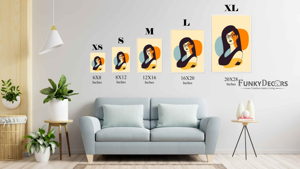 Pretty Women Portrait Art Frame For Wall Decor- Funkydecors Posters Prints & Visual Artwork