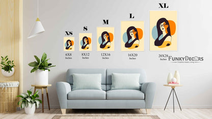 Pretty Women Portrait Art Frame For Wall Decor- Funkydecors Posters Prints & Visual Artwork