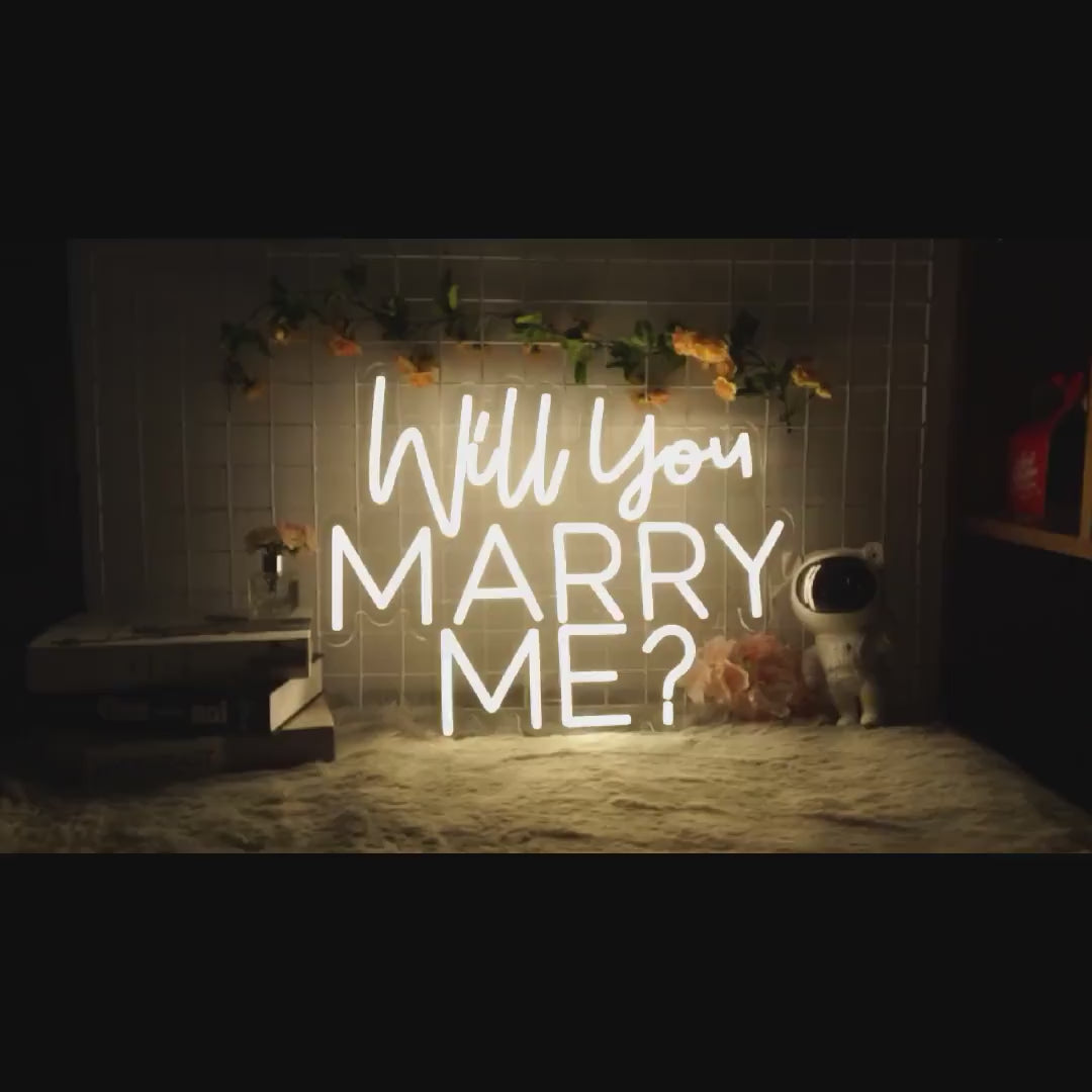 Will You Marry Me Neon Sign For Proposal Wall Decor- FunkyDecors