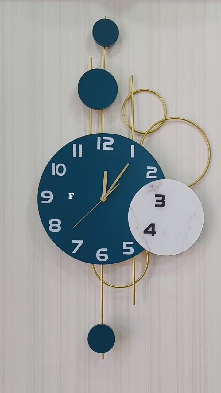 European Style Nordic Silent Movement Wall Clock- FunkyDecors
