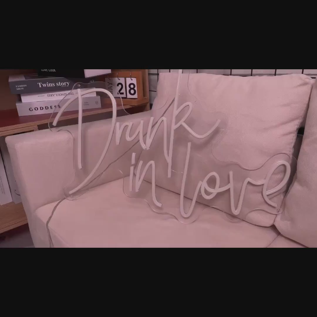 Drunk in Love Neon Sign For Proposal Wall Decor- FunkyDecors