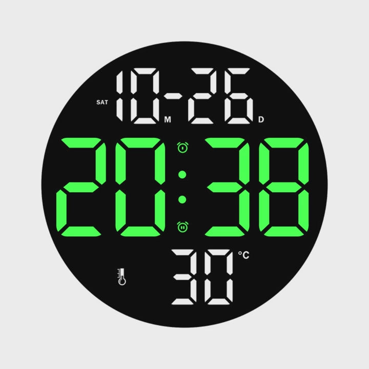 Modern Multifunctional LED Digital Clock with Temperature Display