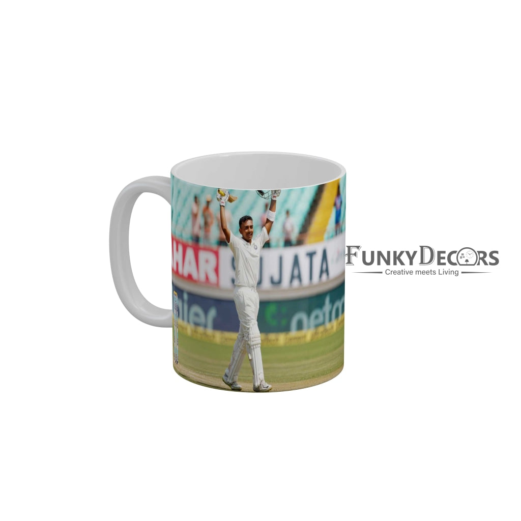 Prithvi Shaw Delhi Capitals Coffee Ceramic Mug 350 ML-FunkyDecors