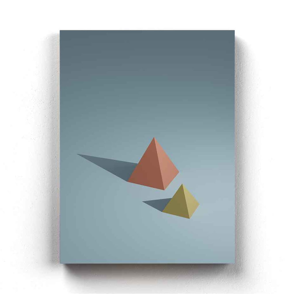 Pyramid Geometric Art Frame For Wall Decor- Funkydecors Xs / Canvas Posters Prints &amp; Visual Artwork