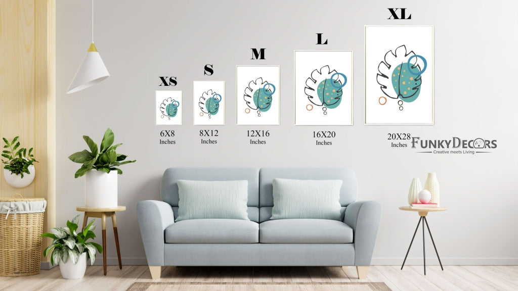 Quirky Abstract 3 Panels Art Frame For Wall Decor- Funkydecors Posters Prints &amp; Visual Artwork