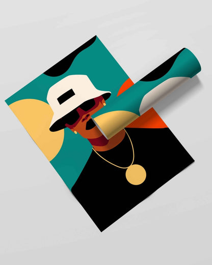 Radiant Man Portrait Art Frame For Wall Decor- Funkydecors Xs / Roll Posters Prints & Visual Artwork