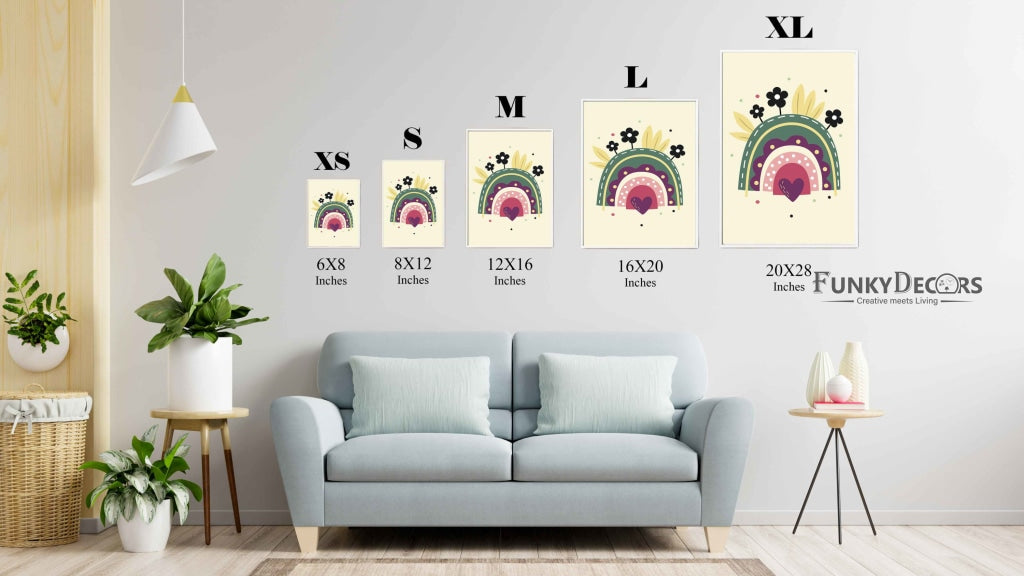 Rainbow Love Art Frame For Wall Decor- Funkydecors Posters Prints &amp; Visual Artwork