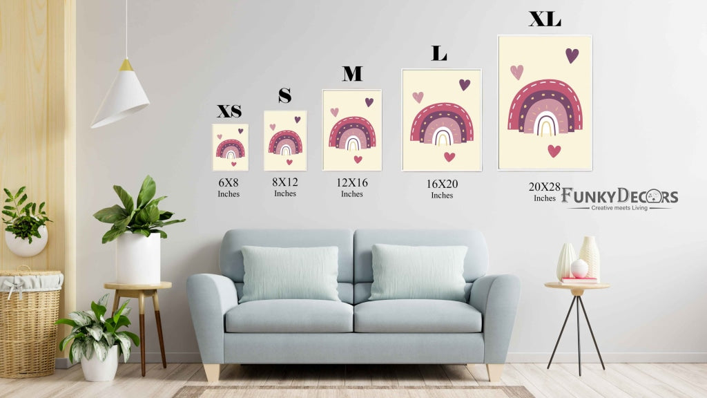 Rainbow Love Art Frame For Wall Decor- Funkydecors Posters Prints &amp; Visual Artwork