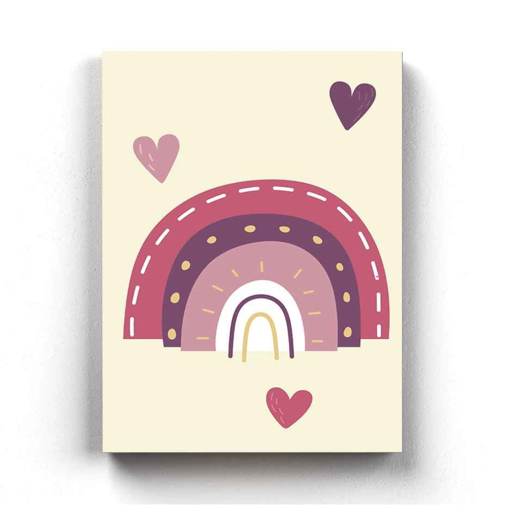 Rainbow Love Art Frame For Wall Decor- Funkydecors Xs / Canvas Posters Prints &amp; Visual Artwork