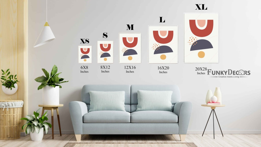 Rainbow Minimal Art Frame For Wall Decor- Funkydecors Posters Prints & Visual Artwork