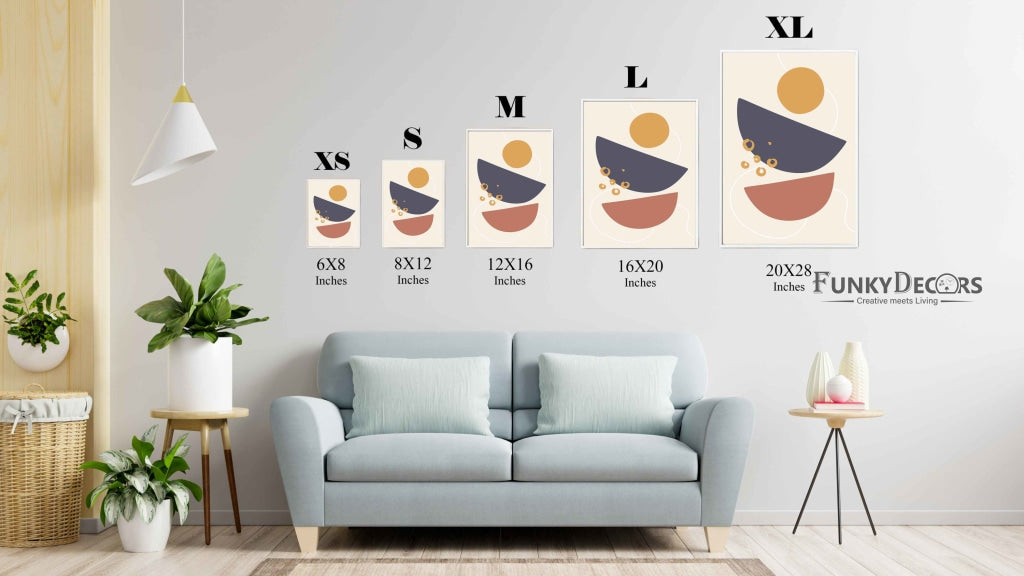 Rainbow Minimal Art Frame For Wall Decor- Funkydecors Posters Prints & Visual Artwork