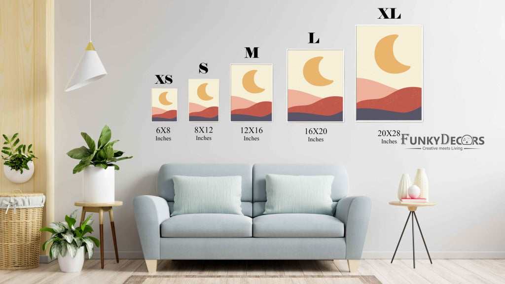 Rainbow Minimal Art Frame For Wall Decor- Funkydecors Posters Prints & Visual Artwork