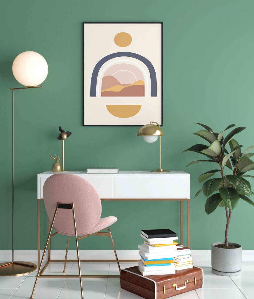 Rainbow Minimal Art Frame For Wall Decor- Funkydecors Xs / Black Posters Prints &amp; Visual Artwork