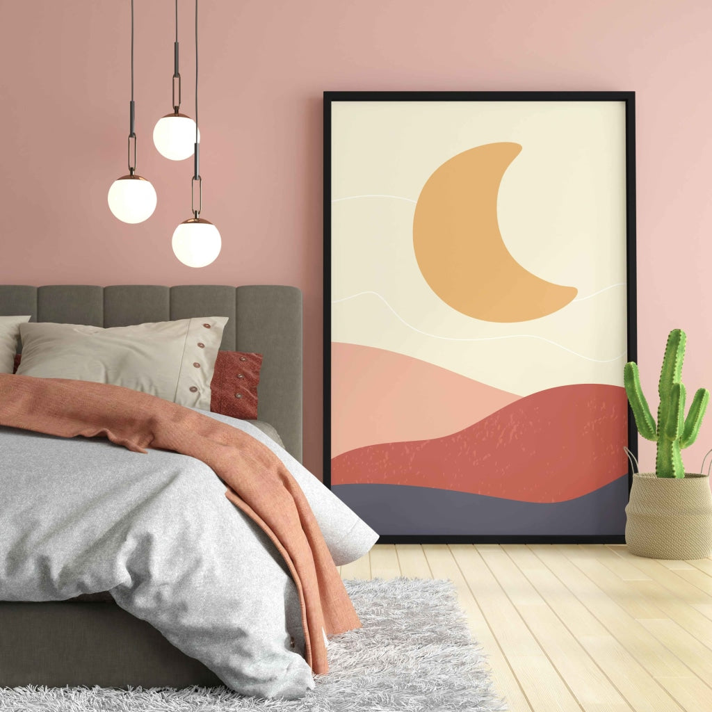 Rainbow Minimal Art Frame For Wall Decor- Funkydecors Xs / Black Posters Prints &amp; Visual Artwork