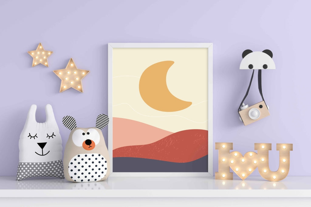 Rainbow Minimal Art Frame For Wall Decor- Funkydecors Xs / White Posters Prints &amp; Visual Artwork