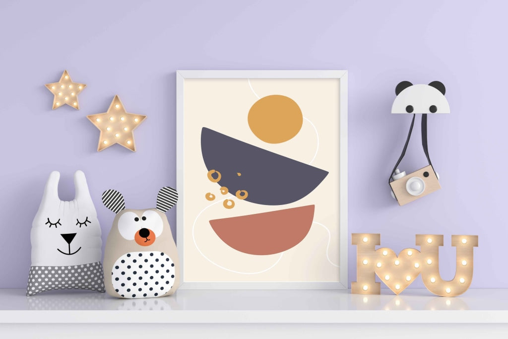 Rainbow Minimal Art Frame For Wall Decor- Funkydecors Xs / White Posters Prints &amp; Visual Artwork