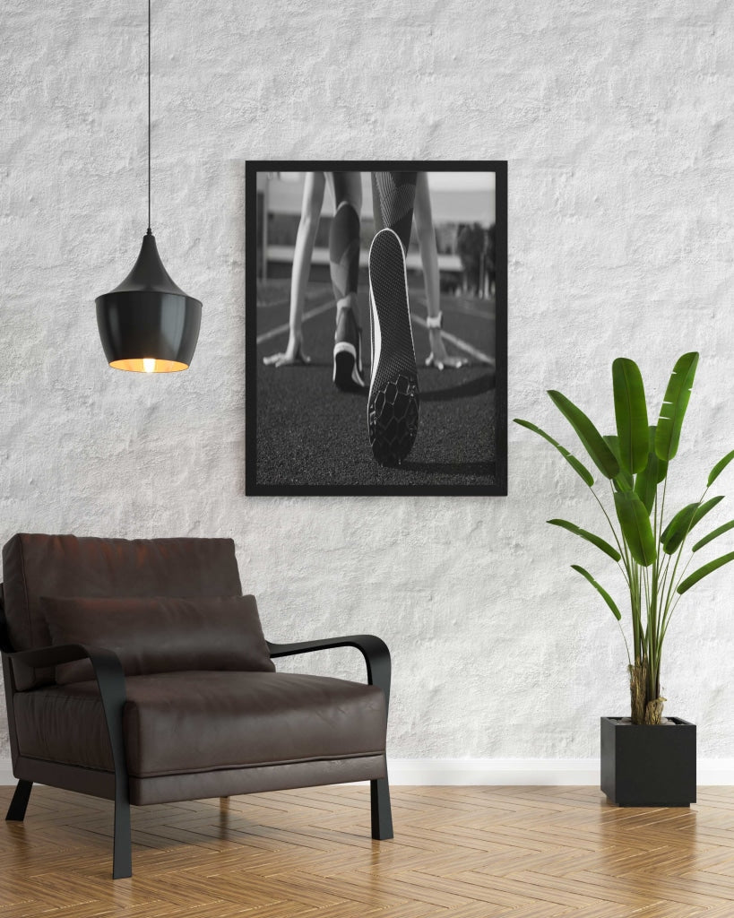 Ready Steady Go - Sports Art Frame For Wall Decor- Funkydecors Xs / Black Posters Prints &amp; Visual