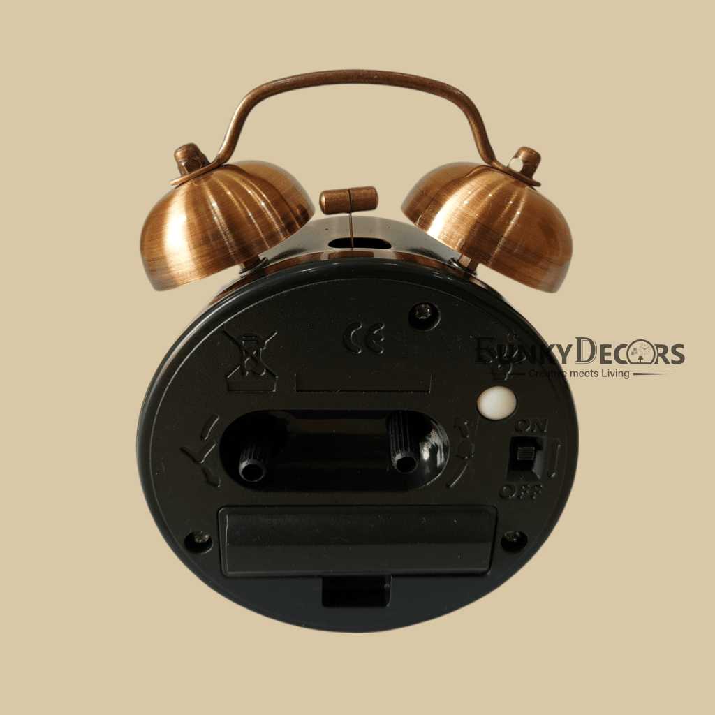 Red Bronze Royal Retro Style Alarm Kids Room Table Clock-Funkydecors Clocks
