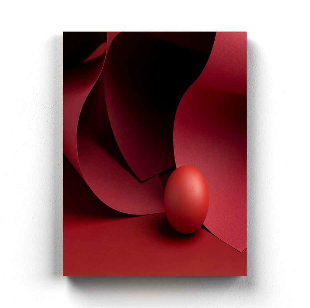 Red Circular Geometric Art Frame For Wall Decor- Funkydecors Xs / Canvas Posters Prints & Visual