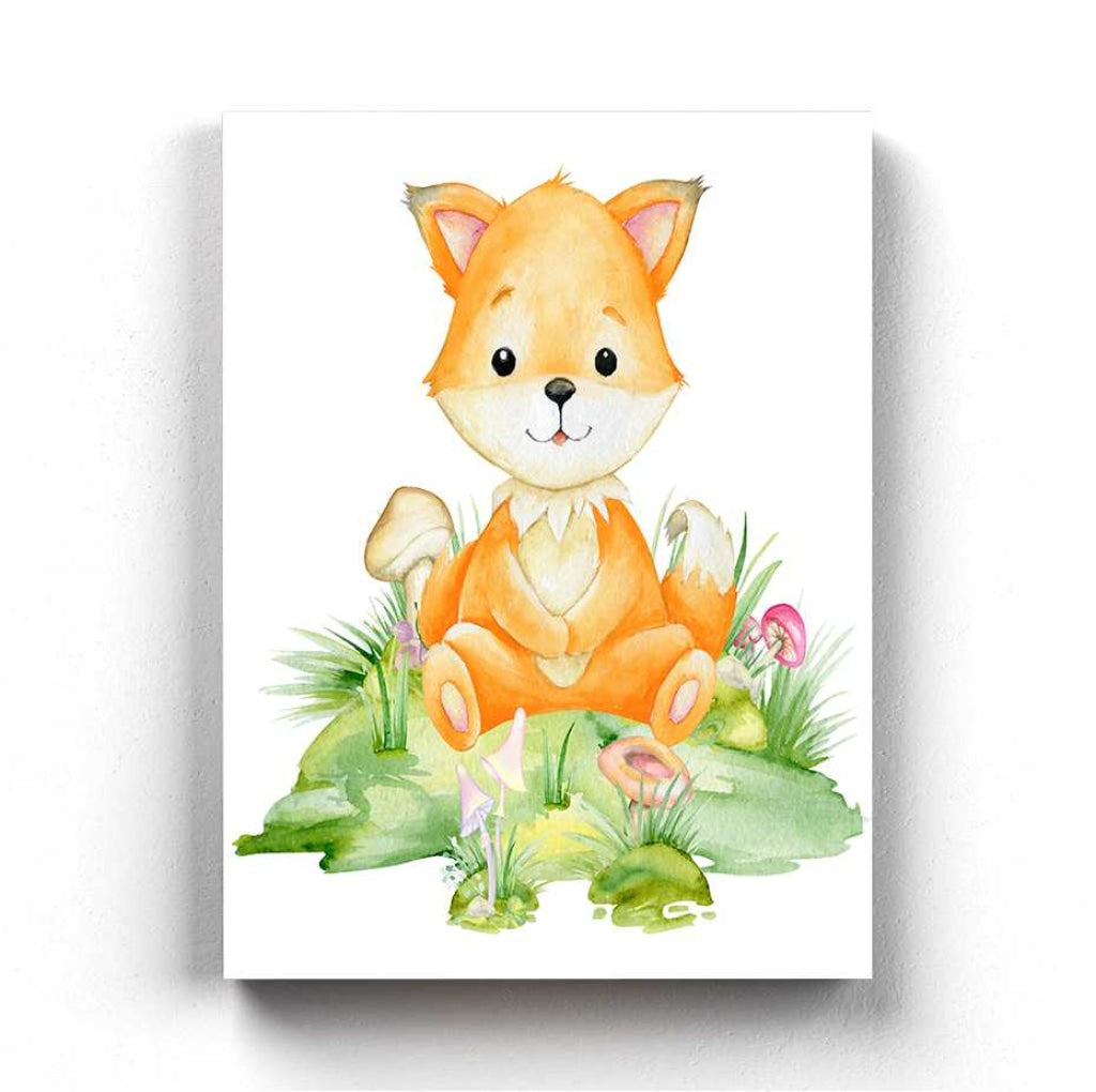 Red Fox - Nursery Art Frame For Wall Decor- Funkydecors Xs / Canvas Posters Prints & Visual Artwork