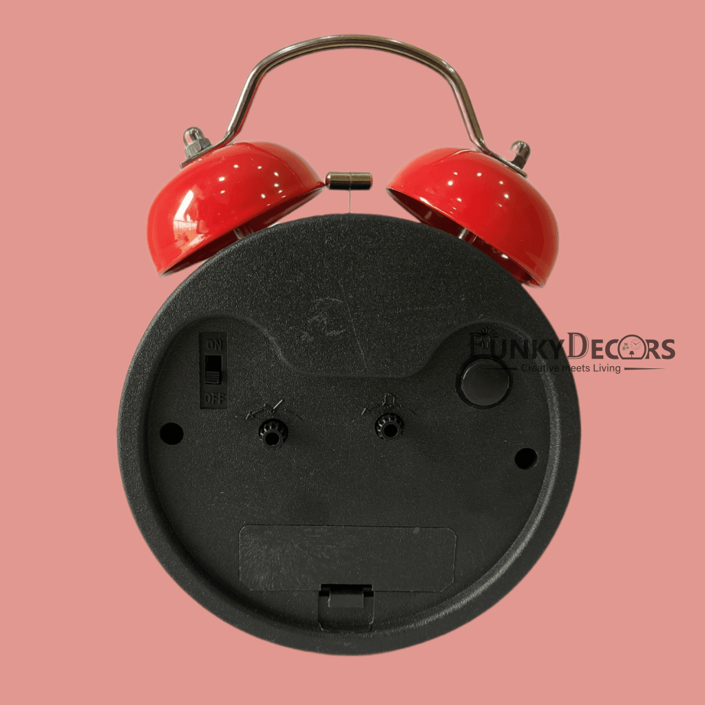 Red Royal Retro Style Alarm Kids Room Table Clock-Funkydecors Clocks