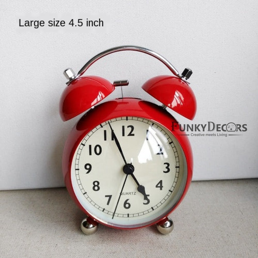 Red Royal Retro Style Alarm Kids Room Table Clock-Funkydecors Clocks