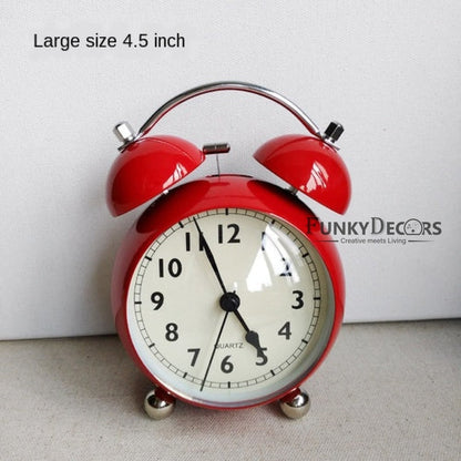 Red Royal Retro Style Alarm Kids Room Table Clock-Funkydecors Clocks