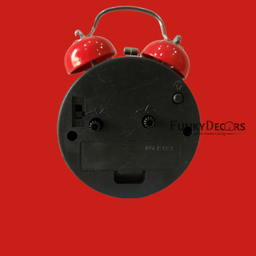 Red Royal Retro Style Alarm Kids Room Table Clock-Funkydecors Clocks