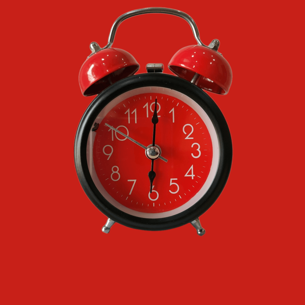 Red Royal Retro Style Alarm Kids Room Table Clock-Funkydecors Small Clocks