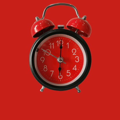 Red Royal Retro Style Alarm Kids Room Table Clock-Funkydecors Small Clocks