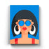 Retro Women Glasses Portrait Art Frame For Wall Decor- Funkydecors Xs / Canvas Posters Prints &