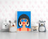 Retro Women Glasses Portrait Art Frame For Wall Decor- Funkydecors Xs / White Posters Prints &