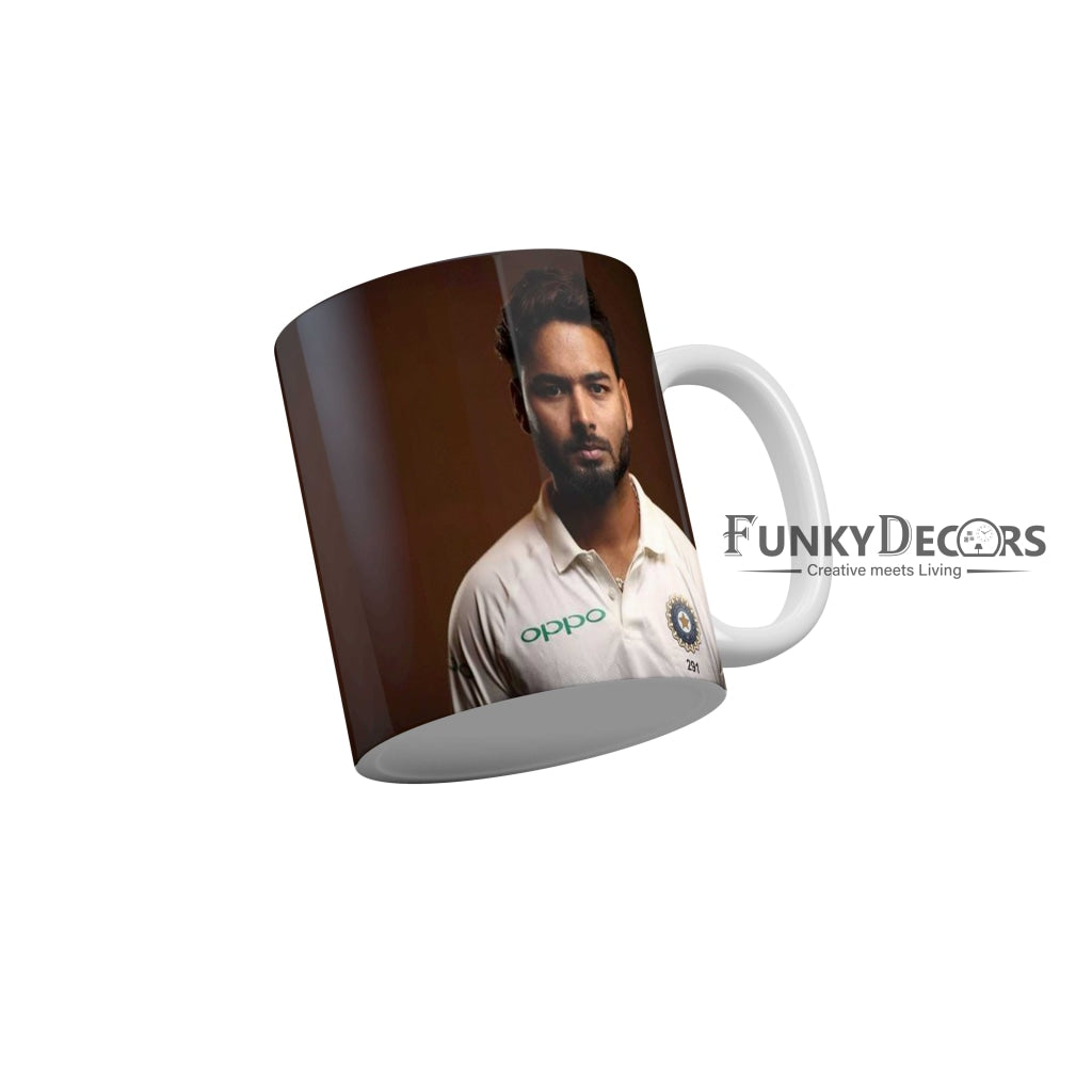 Rishabh Pant Delhi Capitals Coffee Ceramic Mug 350 ML-FunkyDecors