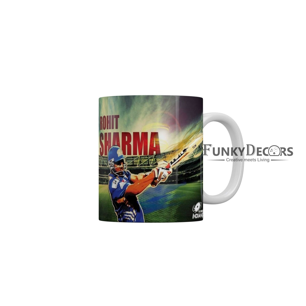 Rohit Sharma Mumbai Indians Coffee Ceramic Mug 350 ML-FunkyDecors