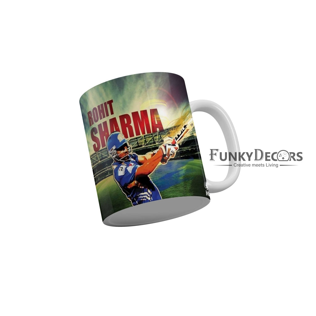 Rohit Sharma Mumbai Indians Coffee Ceramic Mug 350 ML-FunkyDecors