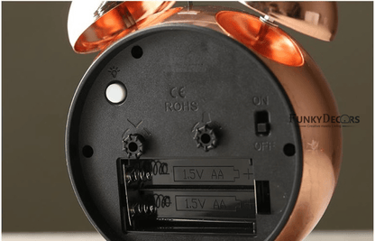 Rose Gold Royal Retro Style Alarm Kids Room Table Clock-Funkydecors Clocks