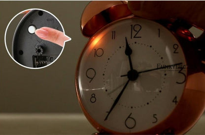 Rose Gold Royal Retro Style Alarm Kids Room Table Clock-Funkydecors Clocks