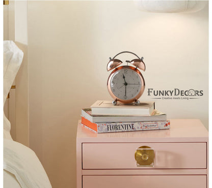 Rose Gold Royal Retro Style Alarm Kids Room Table Clock-Funkydecors Clocks