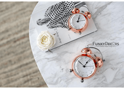 Rose Gold Royal Retro Style Alarm Kids Room Table Clock-Funkydecors Clocks
