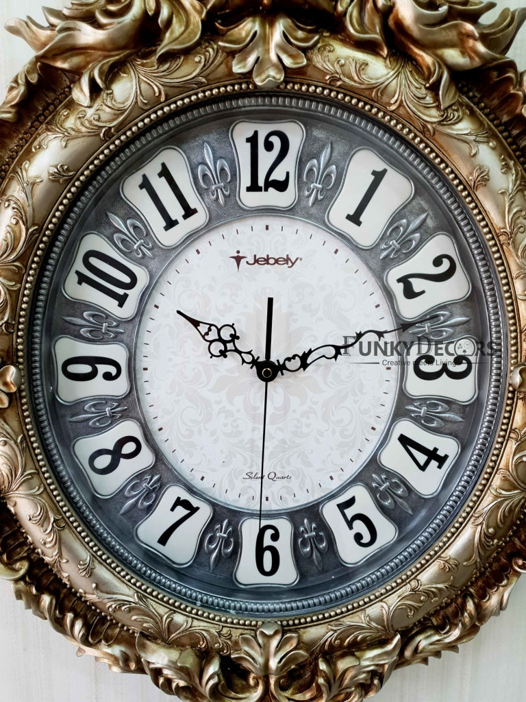 Rose Golden Designer Vintage Style Marble Wall Clock For Home Office Decor And Gifts 72 Cm Tall-