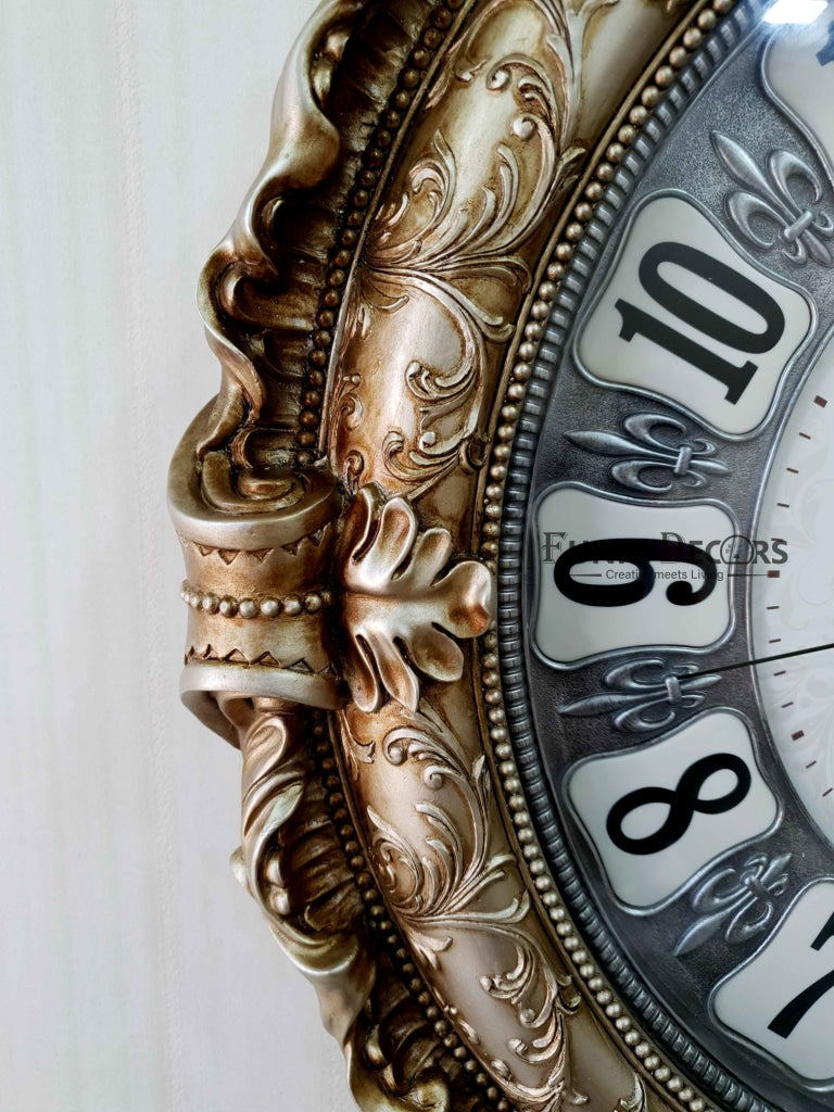 Rose Golden Designer Vintage Style Marble Wall Clock For Home Office Decor And Gifts 72 Cm Tall-