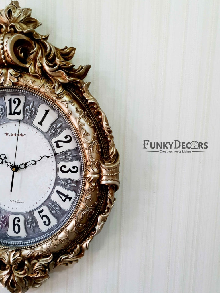 Rose Golden Designer Vintage Style Marble Wall Clock For Home Office Decor And Gifts 72 Cm Tall-