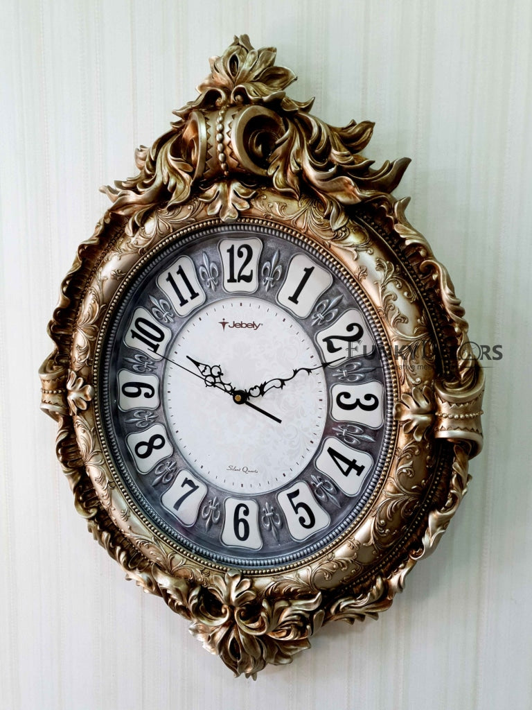 Rose Golden Designer Vintage Style Marble Wall Clock For Home Office Decor And Gifts 72 Cm Tall-