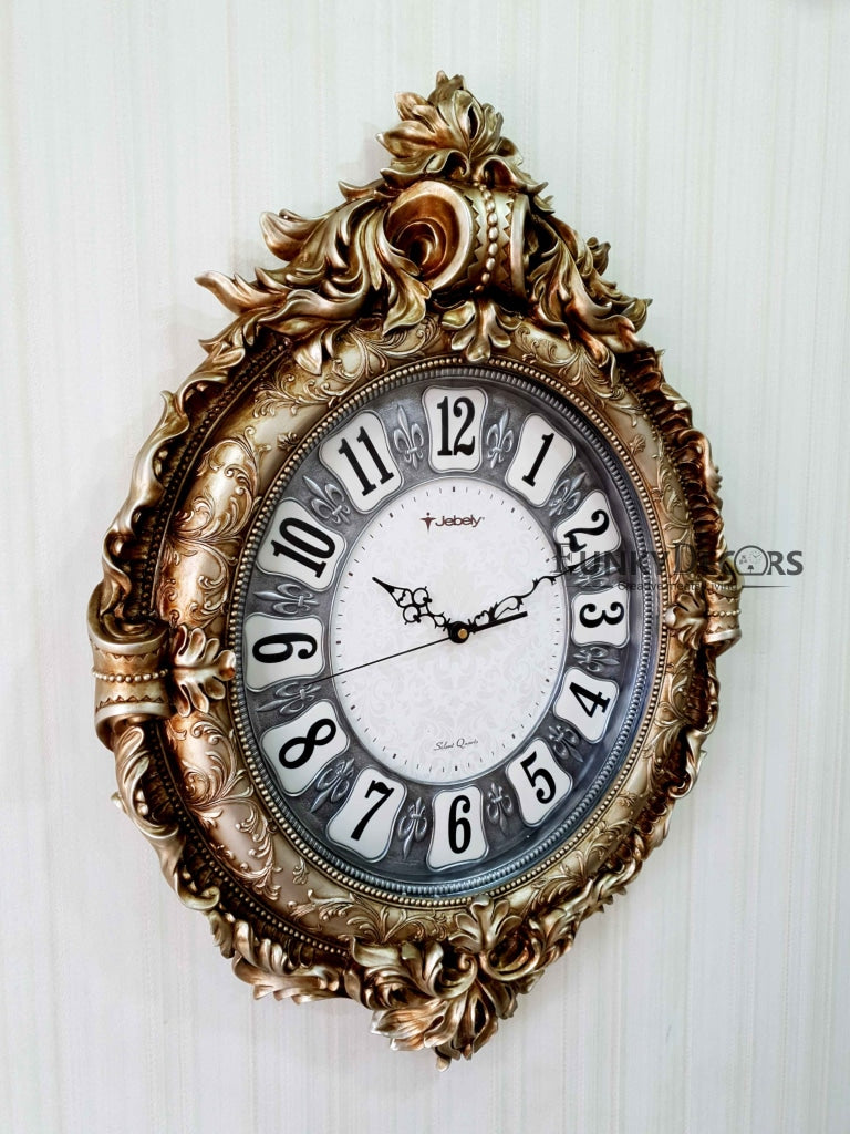 Rose Golden Designer Vintage Style Marble Wall Clock For Home Office Decor And Gifts 72 Cm Tall-