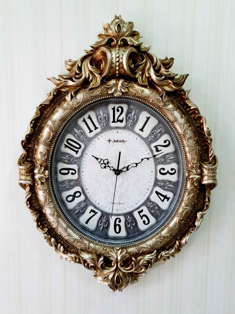 Rose Golden Designer Vintage Style Marble Wall Clock For Home Office Decor And Gifts 72 Cm Tall-