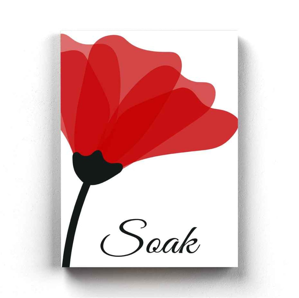 Ruby Red Floral Art Frame For Wall Decor- Funkydecors Xs / Canvas Posters Prints & Visual Artwork