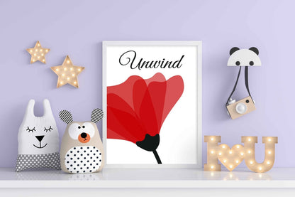 Ruby Red Floral Art Frame For Wall Decor- Funkydecors Xs / White Posters Prints & Visual Artwork