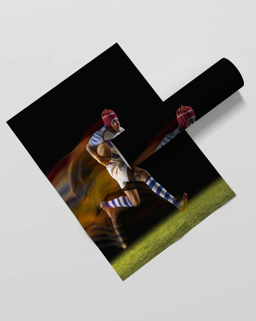 Rugby - Sports Art Frame For Wall Decor- Funkydecors Xs / Roll Posters Prints &amp; Visual Artwork